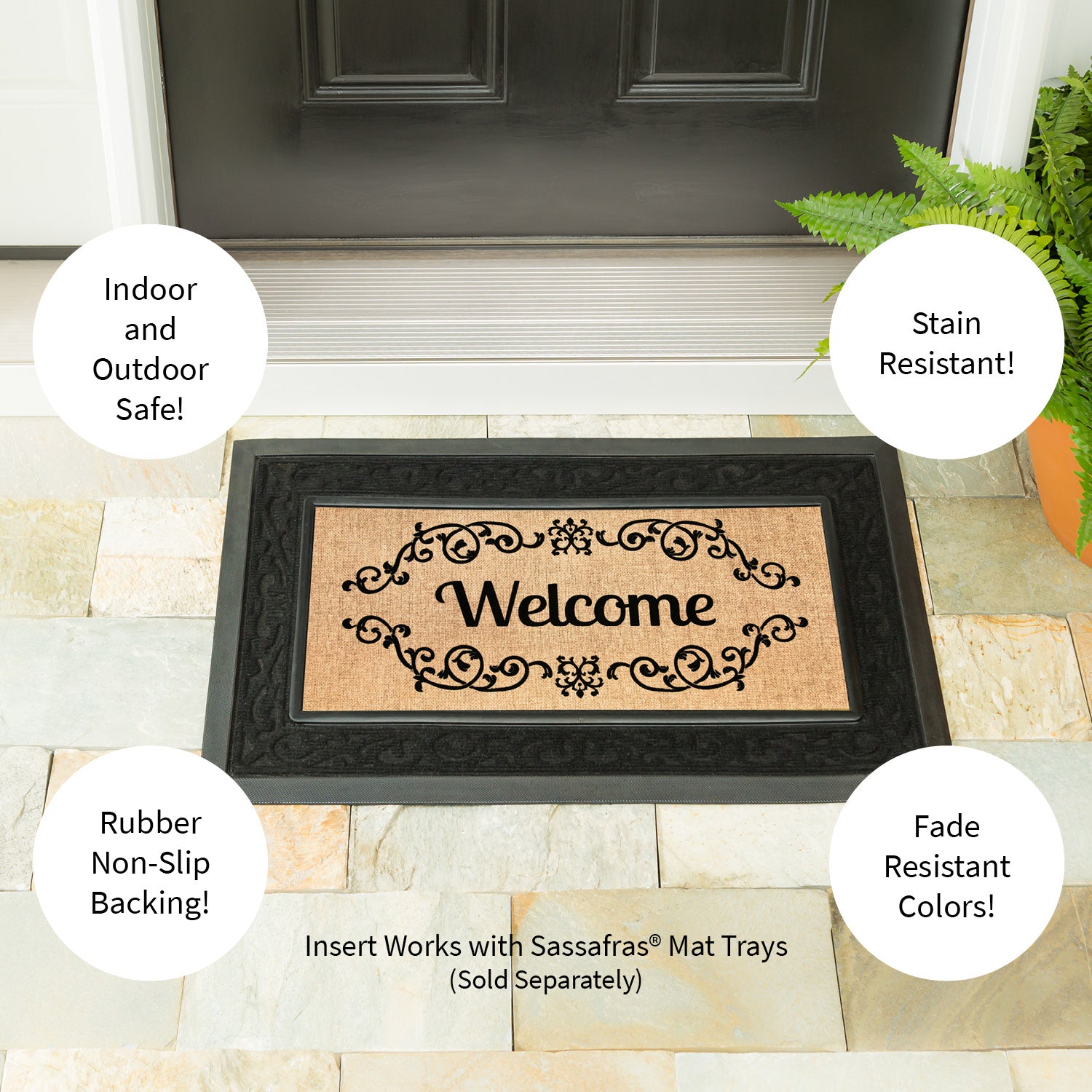 Evergreen Welcome Scroll Sassafras Switch Mat