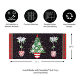 Evergreen Red Chinoiserie Topiaries Sassafras Switch Mat
