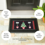 Evergreen Red Chinoiserie Topiaries Sassafras Switch Mat