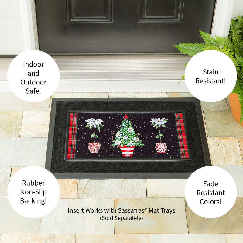 Evergreen Red Chinoiserie Topiaries Sassafras Switch Mat