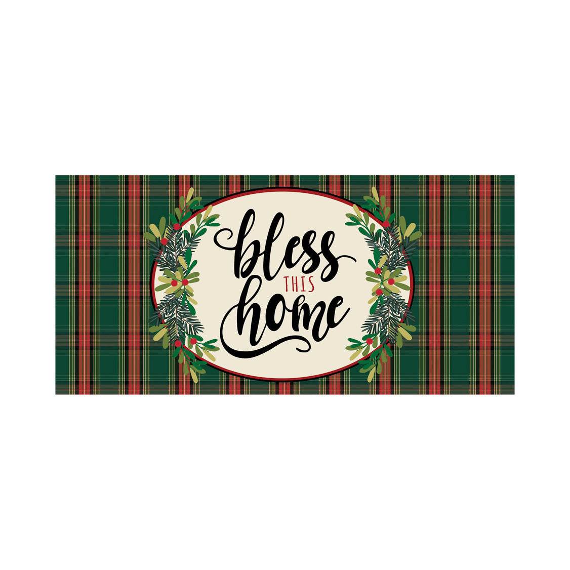 Evergreen Bless this Home Plaid Sassafras Switch Mat