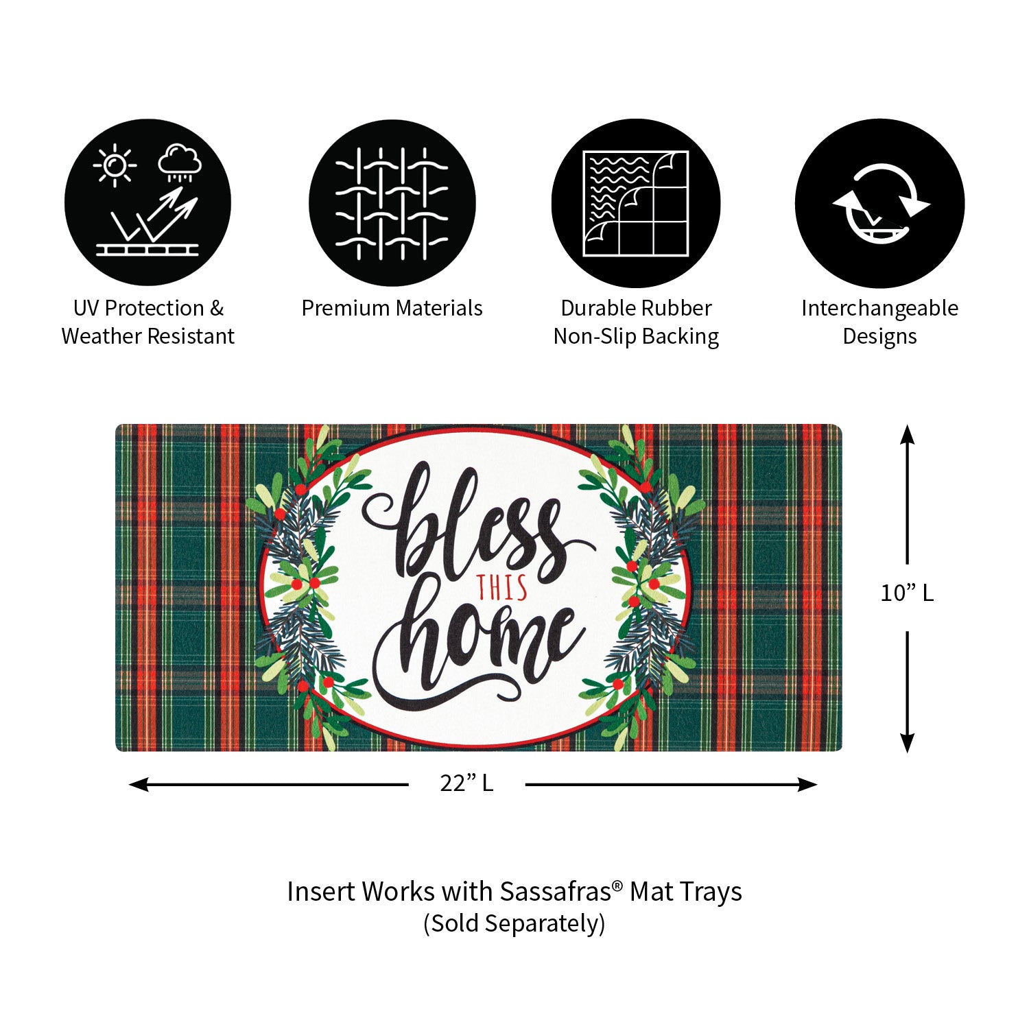 Evergreen Bless this Home Plaid Sassafras Switch Mat