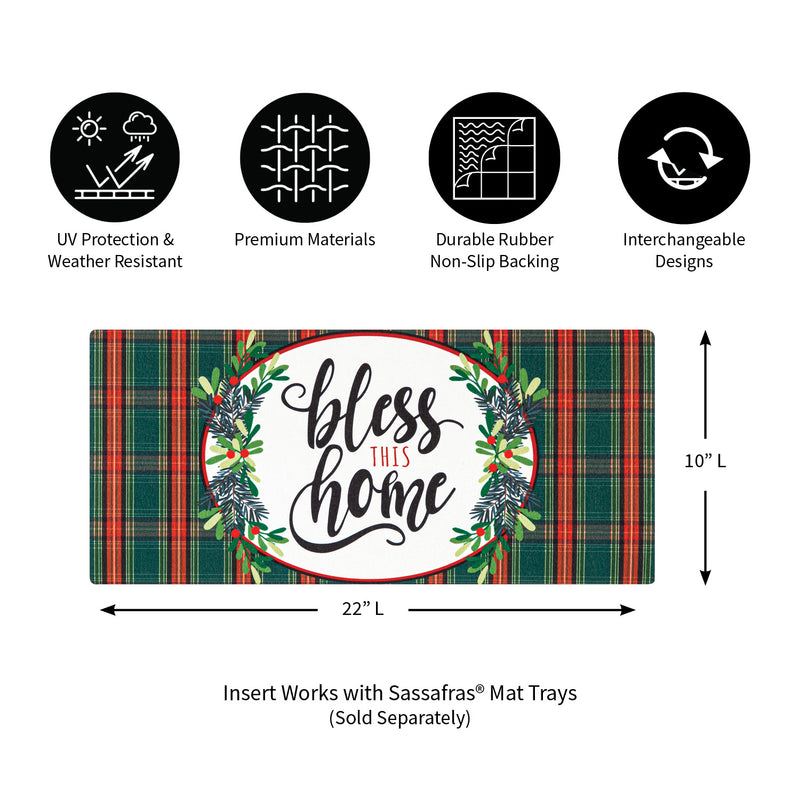 Evergreen Bless this Home Plaid Sassafras Switch Mat