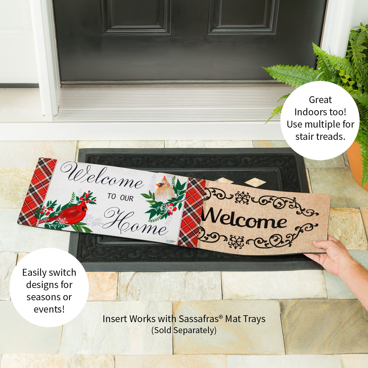 Evergreen Tartan Welcome Sassafras Switch Mat