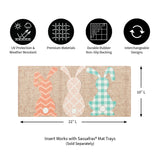 Evergreen Pattern Bunnies Sassafras Burlap Switch Mat