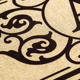 Evergreen Letter A Cambridge Monogram Burlap Sassafras Switch Mat
