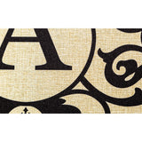 Evergreen Letter A Cambridge Monogram Burlap Sassafras Switch Mat