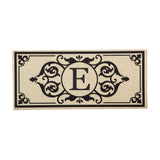 Evergreen Letter E Cambridge Monogram Burlap Sassafras Switch Mat