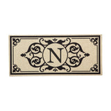 Evergreen Letter N Cambridge Monogram Burlap Sassafras Switch Mat