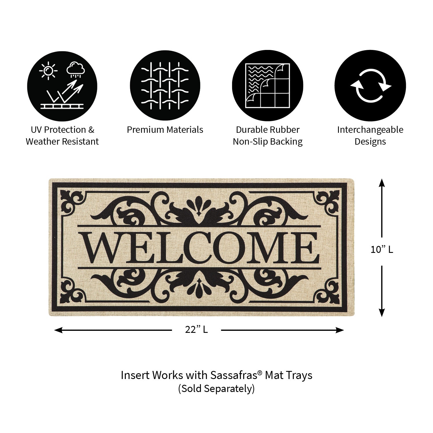 Evergreen Welcome Cambridge Burlap Sassafras Switch Mat