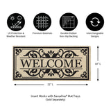 Evergreen Welcome Cambridge Burlap Sassafras Switch Mat