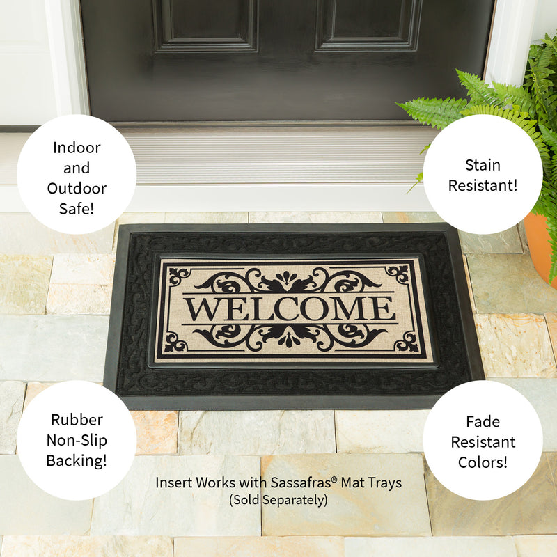 Evergreen Welcome Cambridge Burlap Sassafras Switch Mat