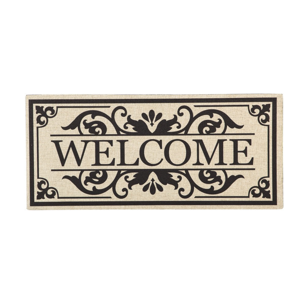 Evergreen Welcome Cambridge Burlap Sassafras Switch Mat