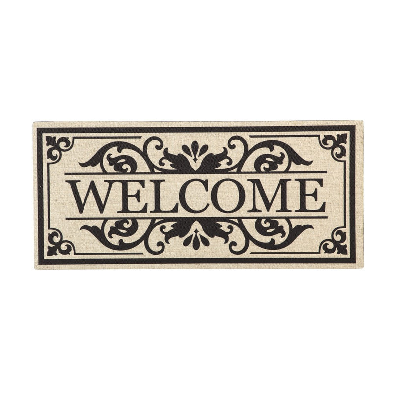 Evergreen Welcome Cambridge Burlap Sassafras Switch Mat