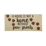 Evergreen "A House Is Not A Home Without Paw Prints" Burlap Sassafras Switch Mat