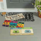 Evergreen "A House Is Not A Home Without Paw Prints" Burlap Sassafras Switch Mat