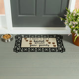 Evergreen "A House Is Not A Home Without Paw Prints" Burlap Sassafras Switch Mat