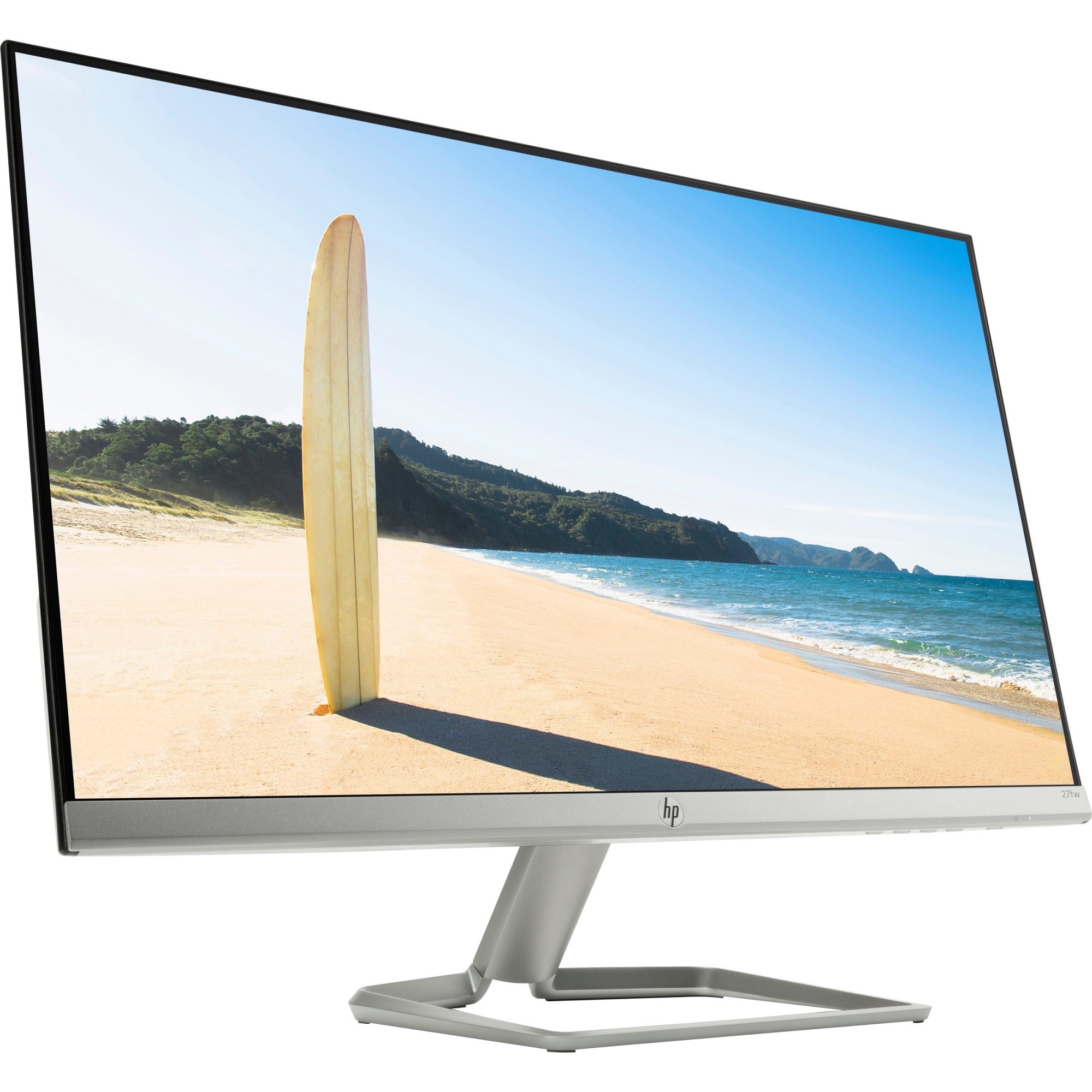 HP 27" 27fw with Audio Monitor - Silver, White