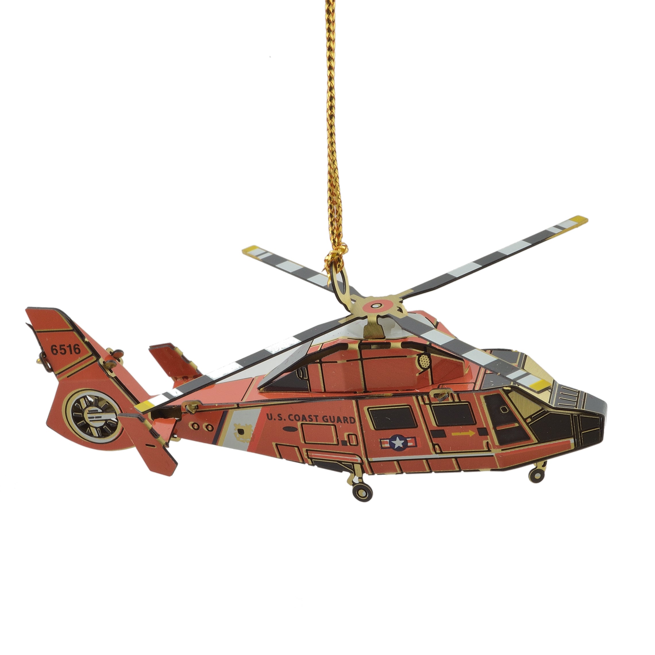 Coast Guard ChemArt Ornament - Dolphin Helicopter