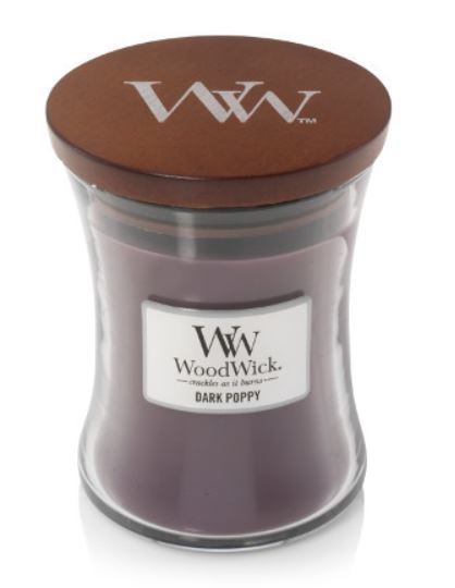 Woodwick Dark Poppy Medium Hourglass Candle - 9.7 Oz.