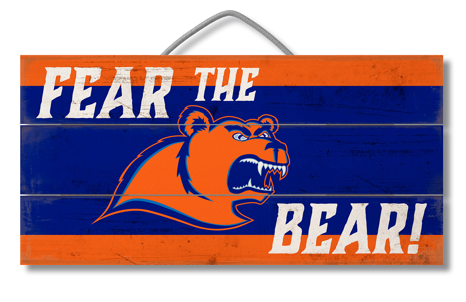 Coast Guard Academy Slatted Wood Sign - Fear the Bear!