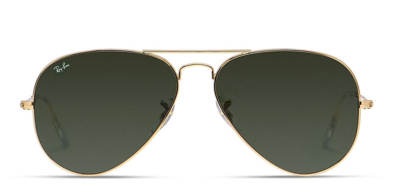 Ray-Ban Aviator Classic Non Polarized Sunglasses - Gold/Green