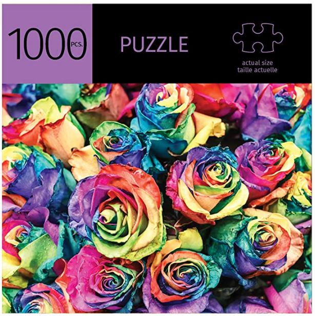 GiftCraft Puzzle - Painted Roses Design 1000 Pieces