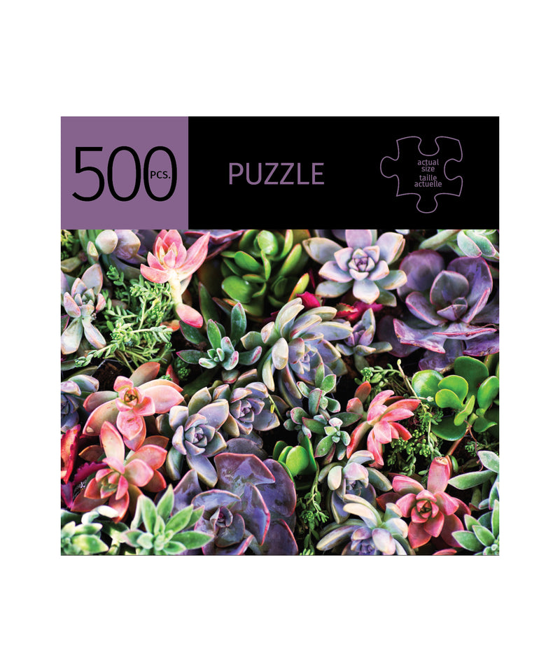 purple succulents puzzle GiftCraft Puzzle