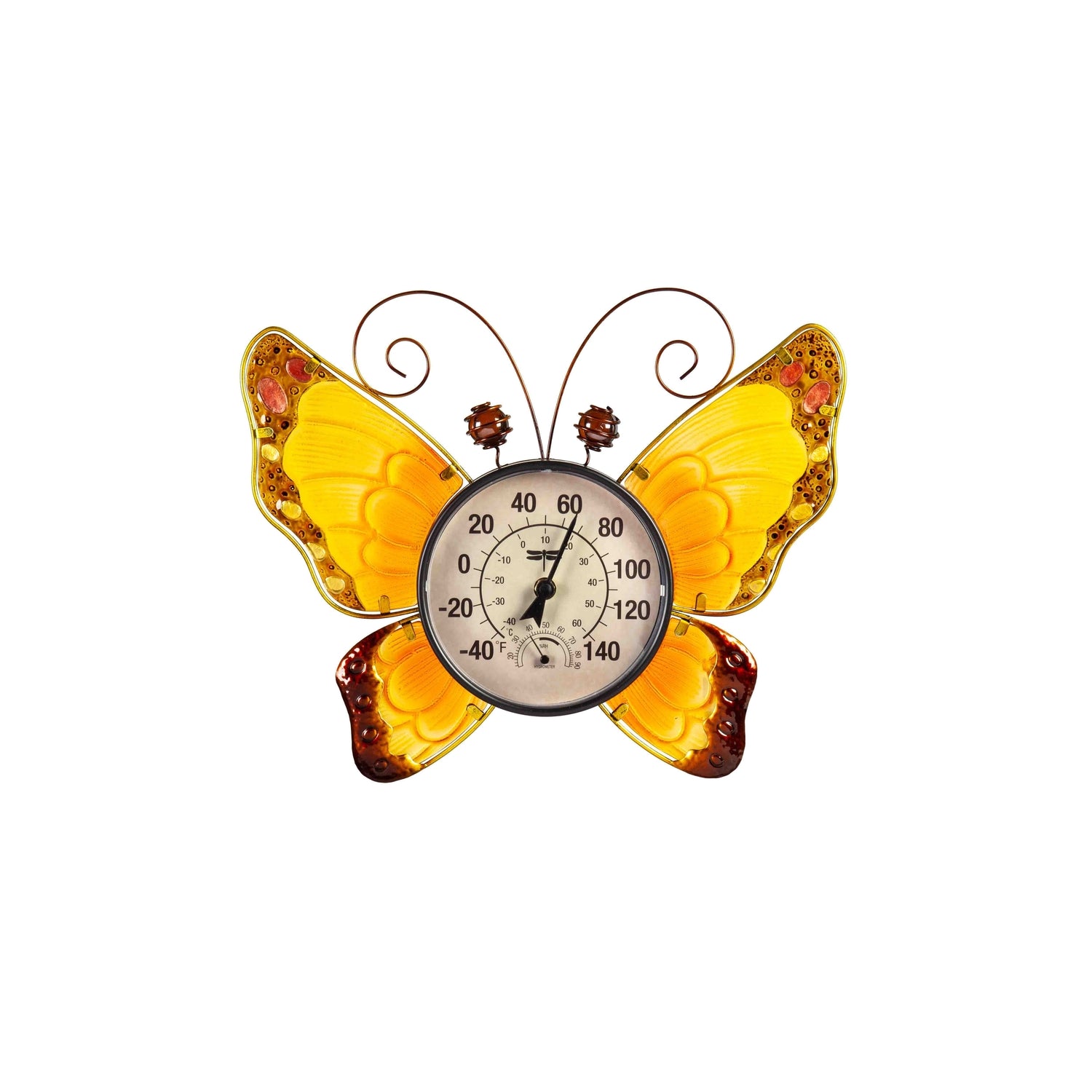 Evergreen Butterfly Outdoor Wall Thermometer
