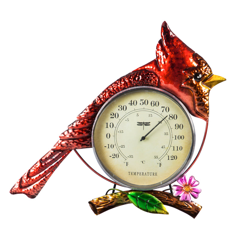 Evergreen Cardinal Outdoor Wall Thermometer