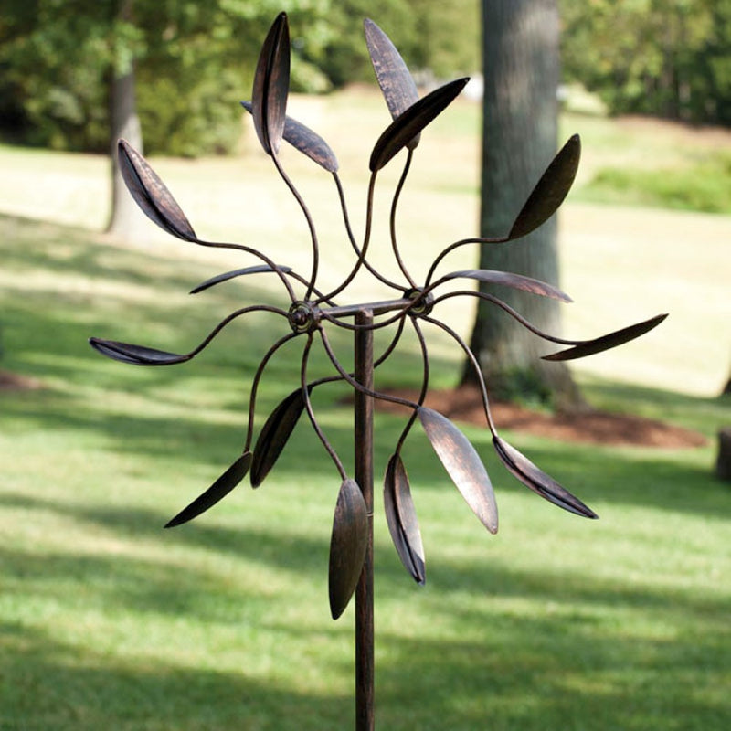 Evergreen Twirler Metal Kinetic Garden Wind Spinner