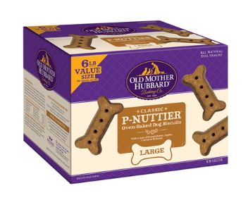 Old Mother Hubbard Classic Crunchy P-Nuttier Large Dog Biscuits 6 lbs