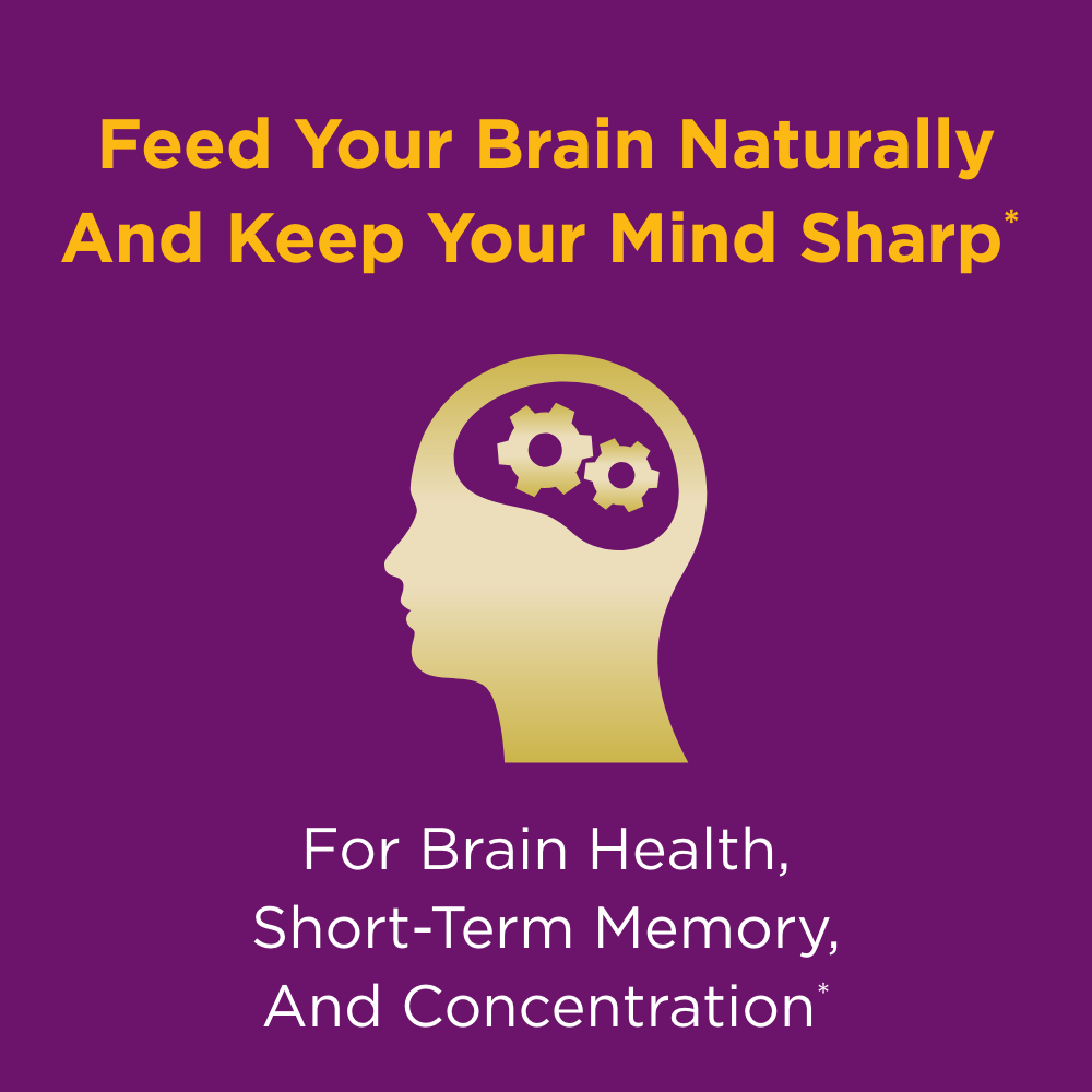 Natural Brain Nature's Bounty Brain Superfood Brain Supplements Vegan Capsules - 24 ...