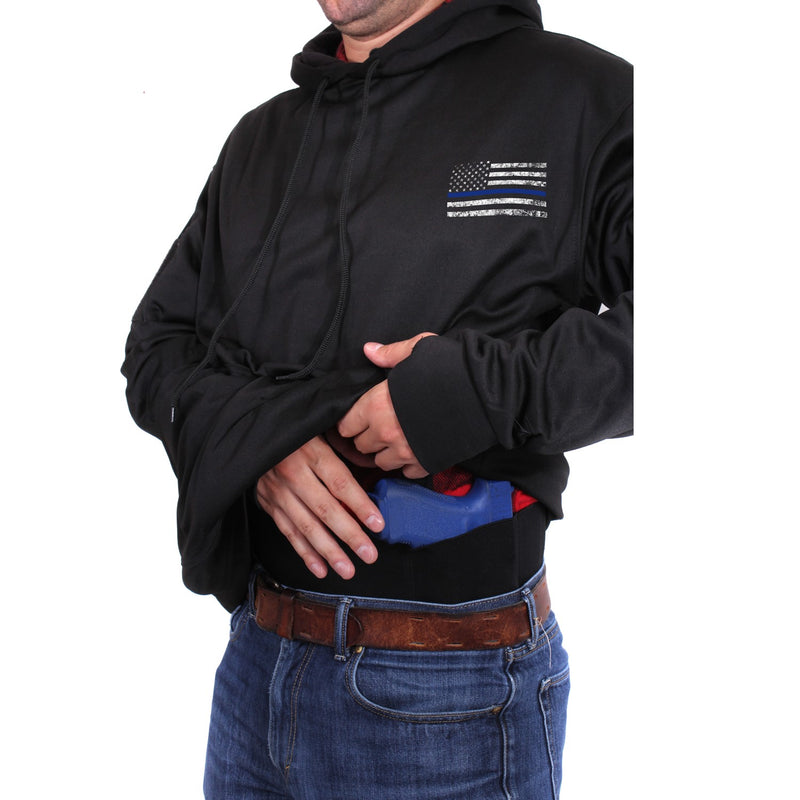 Rothco Mens Thin Blue Line Concealed Carry Hoodie - Size 2XL