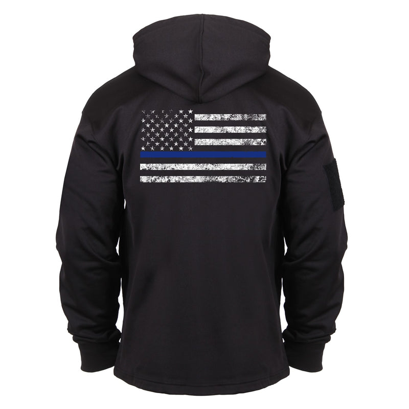 Rothco Mens Thin Blue Line Concealed Carry Hoodie - Size 2XL