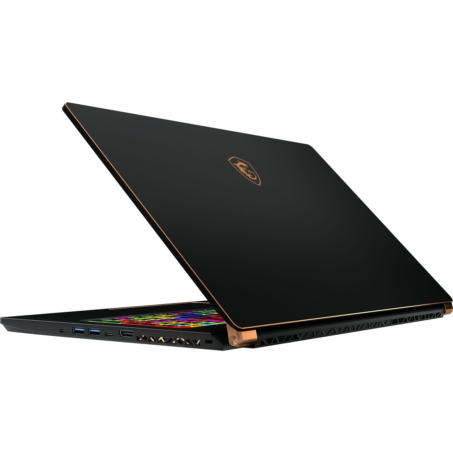 MSI 17.3" GS75 Stealth 10SFS-035 Gaming Laptop - Intel Core i7-10750H 512GB NVMe SSD NVIDIA GeForce RTX 2070 SUPER Max-Q-Matte - Black with Gold Diamond