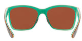 Costa Del Mar Womens Anaa Shiny Retro Tort/Cream/Mint Frame - Green Mirror 580 Plastic Lens - Polarized Sunglasses