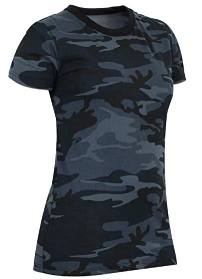 Rothco Womens Long Length Camo Short Sleeve T-Shirt - Size 2XL