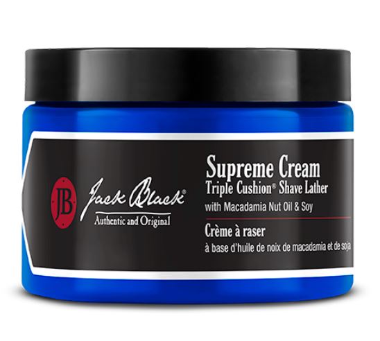 Jack Black Supreme Cream Triple Cushion Shave Lather - Macadamia Nut Oil & Soy - 9.5 oz.