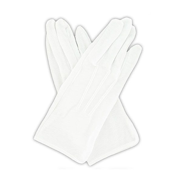 Vanguard Gloves WHT CTN Pull On Gripper Med