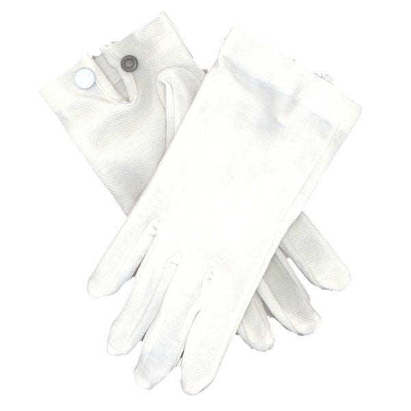 Vanguard Gloves White Nylon Snap Wrist One Size Fits All