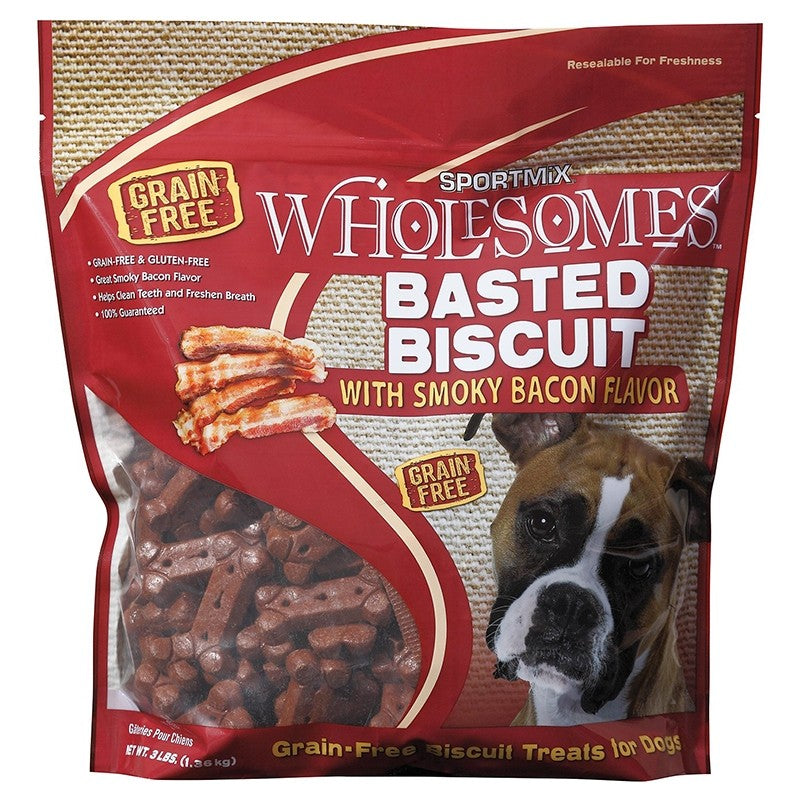 SPORTMiX Wholesomes Basted Biscuit Treats with Smoky Bacon Flavor - 3lbs