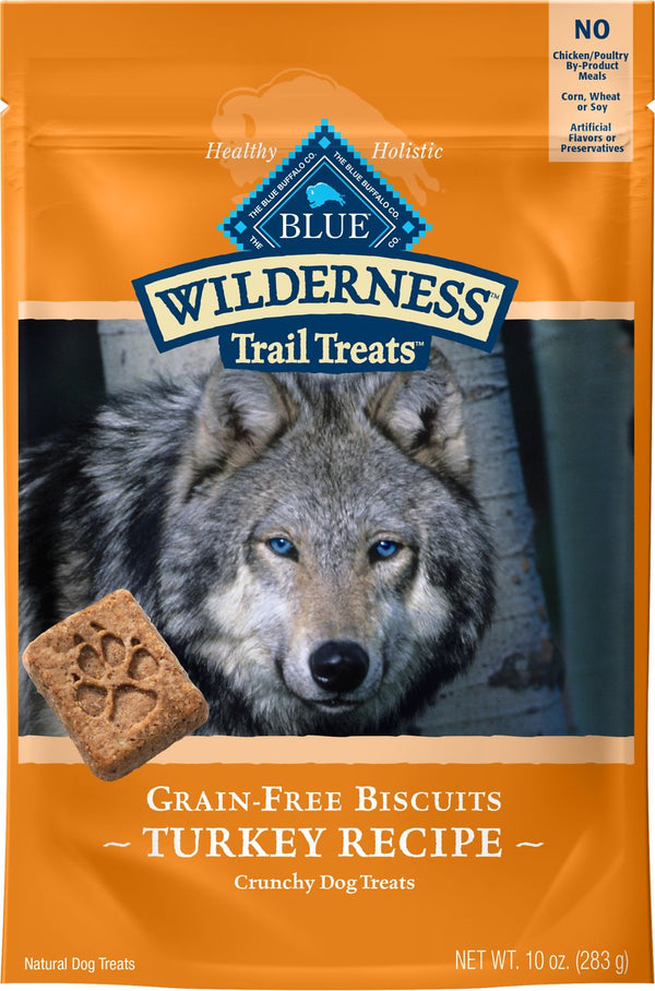 Blue Buffalo Wilderness Trail Treats Grain-Free Turkey Biscuit Dog Treats - 10 oz.