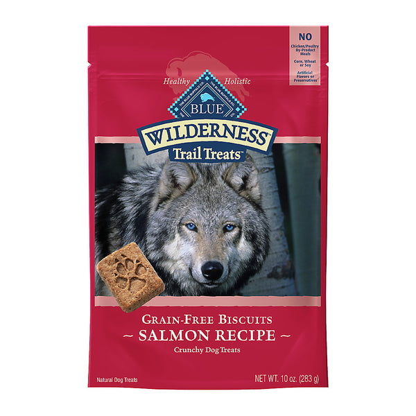 Blue Buffalo Wilderness Trail Treats Grain-Free Biscuits Salmon Recipe Dog Treats - 10 oz.