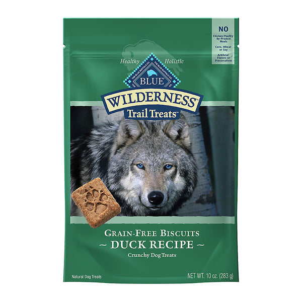 Blue Buffalo Wilderness Trail Treats Grain-Free Biscuits Duck Recipe Dog Treats - 10 oz.