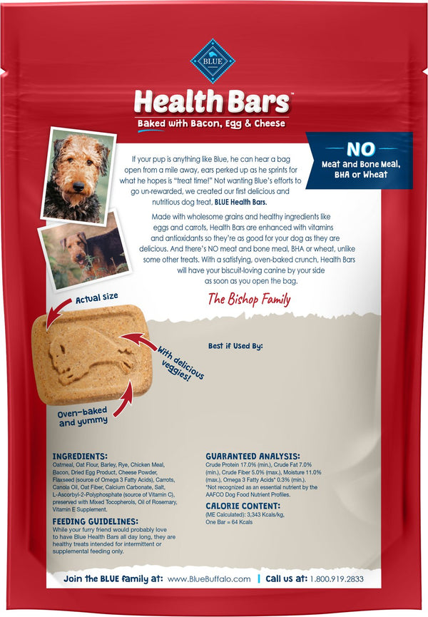 Blue Buffalo Blue Health Bars With Bacon, Egg and Cheese Dog Treats - 16 oz.