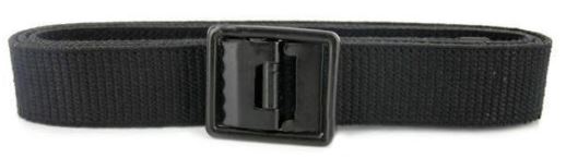 Vanguard Coast Guard Belt and Buckle: Black Cotton Seabee Black Buckle and Tip - Male