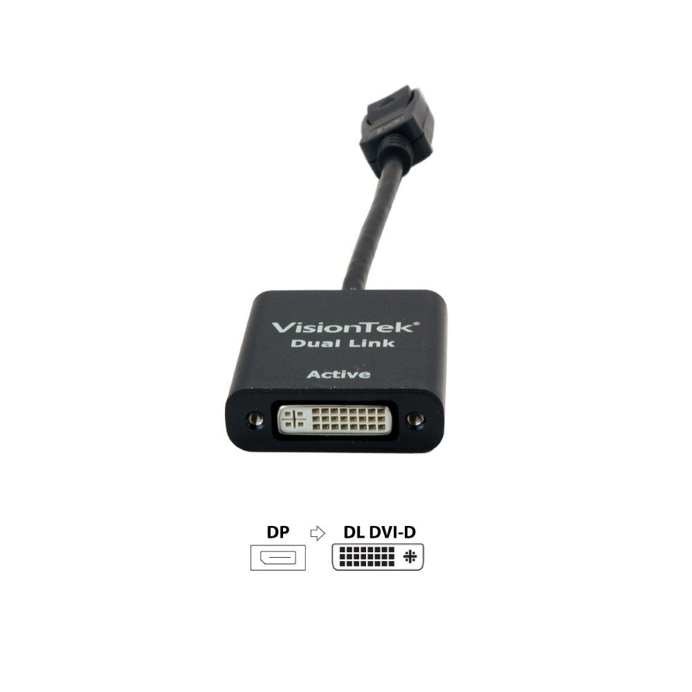 VisionTek DisplayPort to Dual Link DVI-D Active Adapter (M/F)