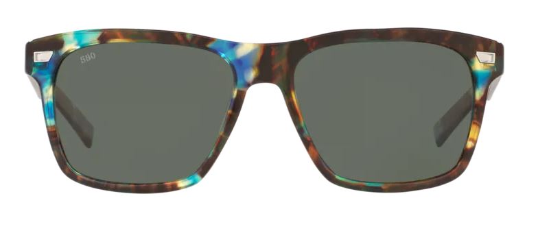 Costa Del Mar Aransas Shiny Ocean Tortoise Frame Gray 580 Glass