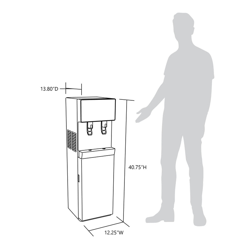 Magic Chef Bottom Loading Water Dispenser, Hot and Cold Water